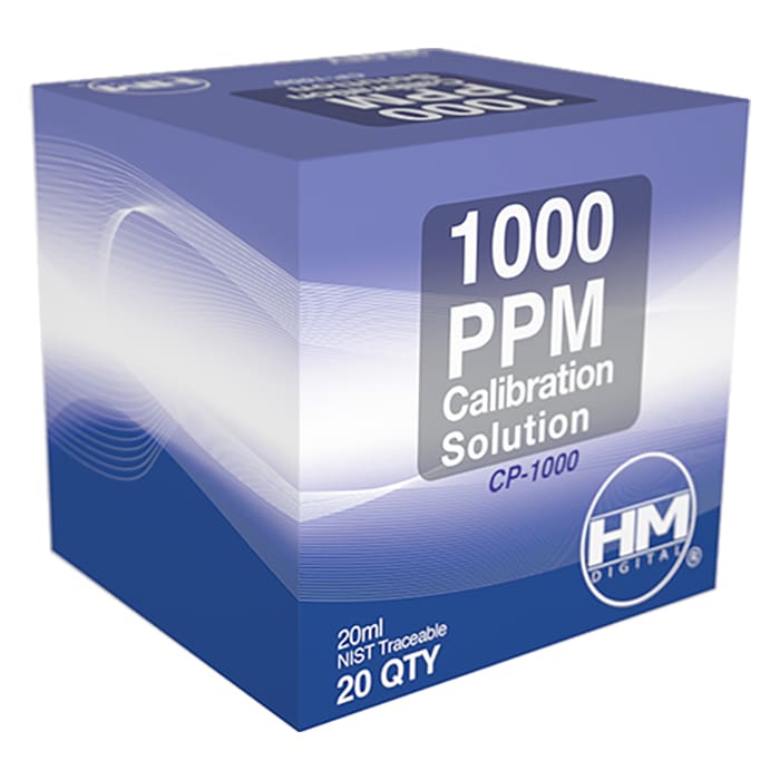 1000 PPM calibration solution box packaging.