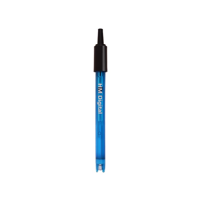 Blue digital pen with black cap.