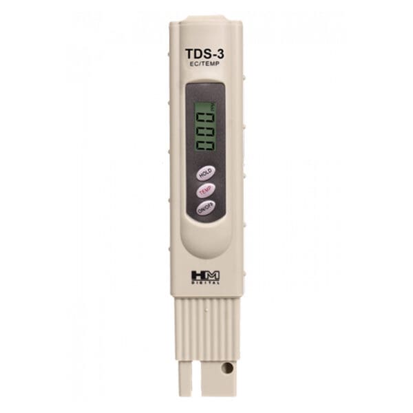 TDS meter for measuring water quality.