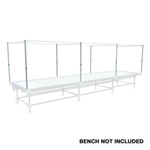 Display shelf with frame, bench not included.