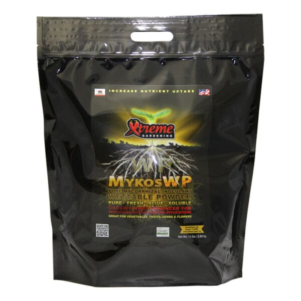 Xtreme Gardening MykosWP wettable powder package.