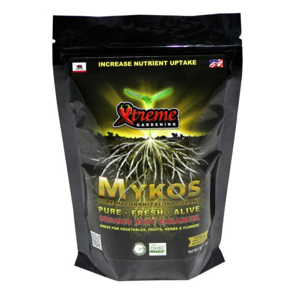 Xtreme Gardening Mykos organic root enhancer bag.