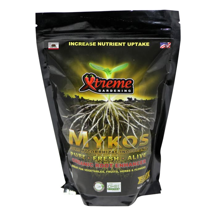 Xtreme Gardening Mykos organic root enhancer package.