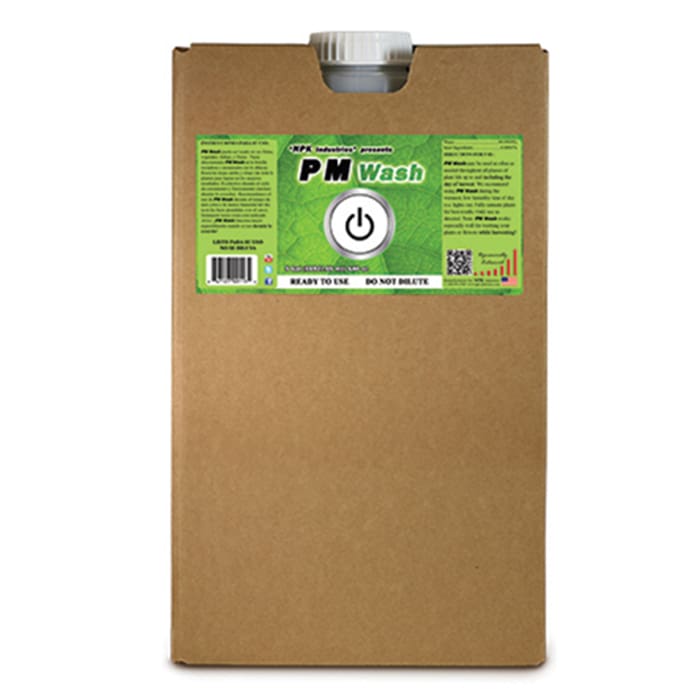 PM Wash product in a cardboard container.