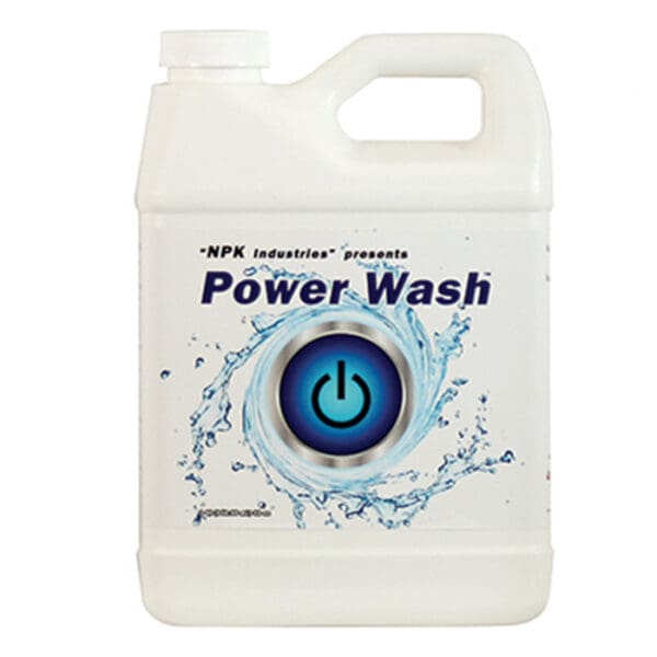 Container of Power Wash cleaning solution.