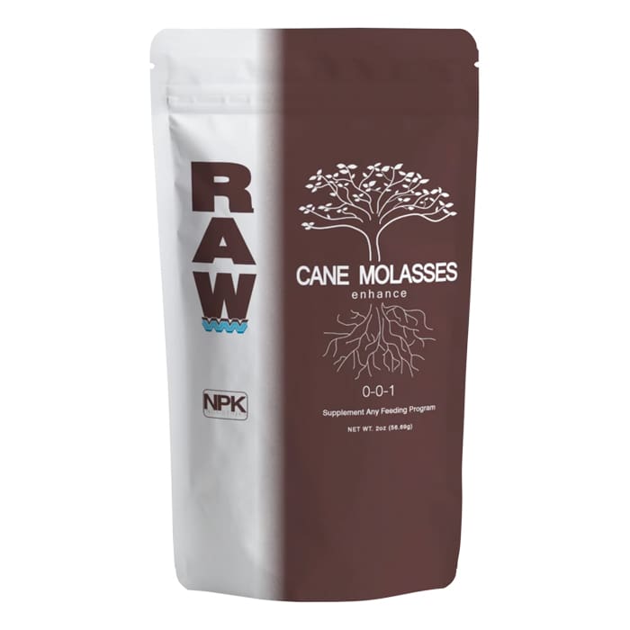 Brown bag of raw cane molasses supplement.