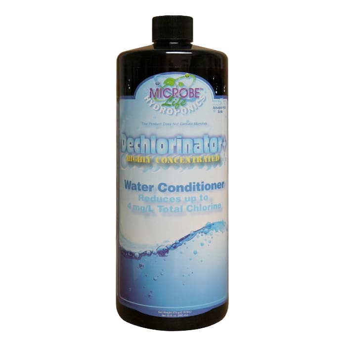 Dechlorinator water conditioner, highly concentrated bottle.