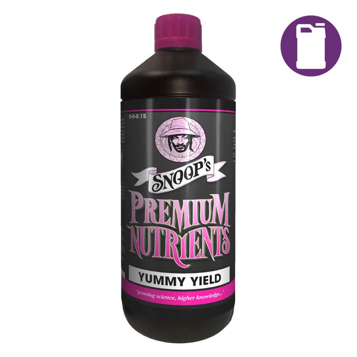 Snoop's Premium Nutrients bottle for plant growth.