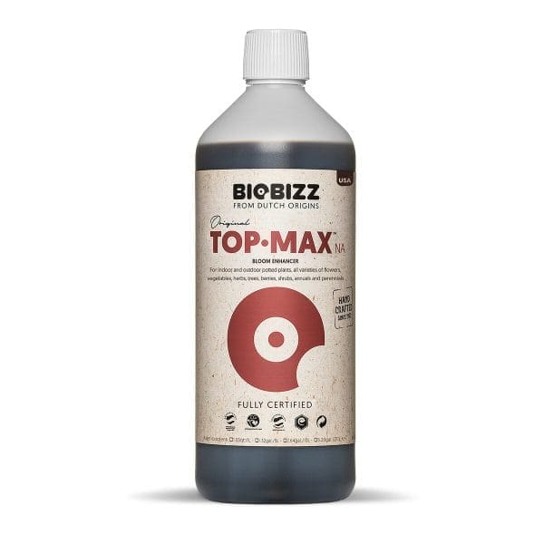 BioBizz Top-Max bloom enhancer bottle.