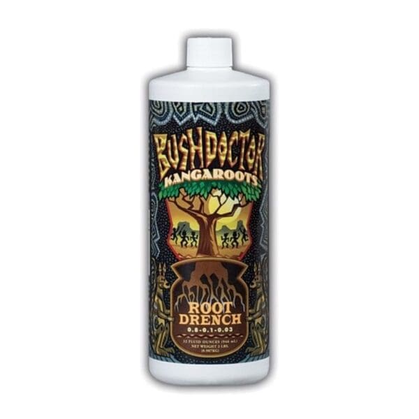 Bush Doctor Kangaroots Root Drench bottle.