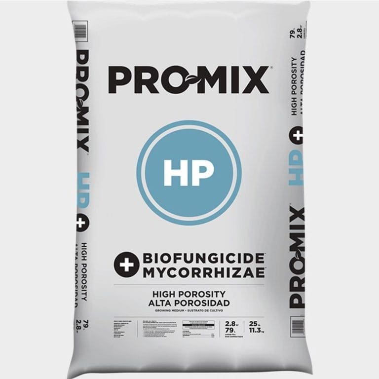 White bag of PRO-MIX HP soil mix.