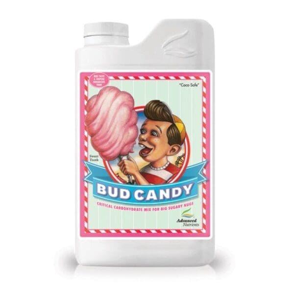 Container of Bud Candy with cotton candy graphic.