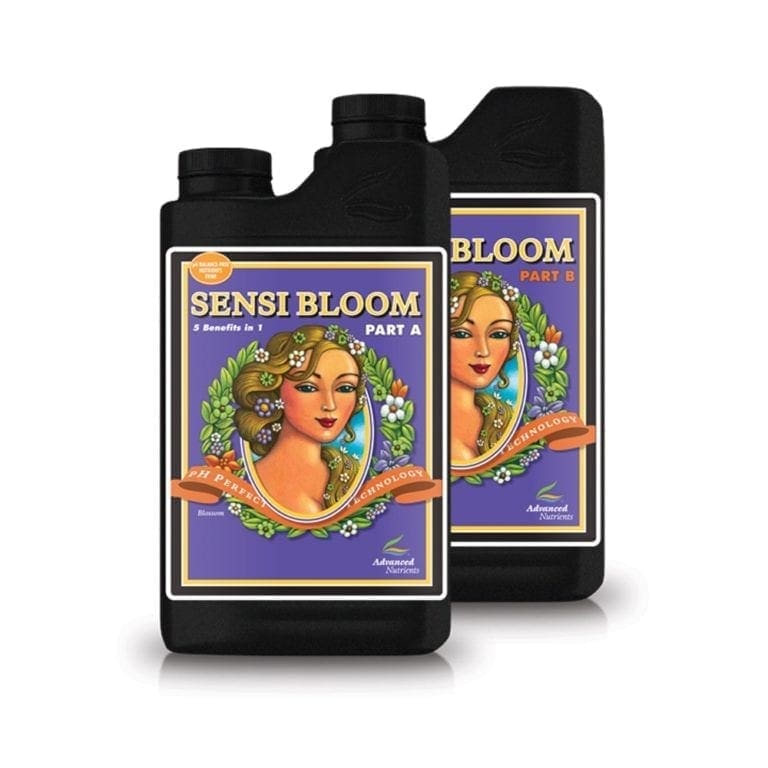 Sensi Bloom nutrient bottles, part A and B.