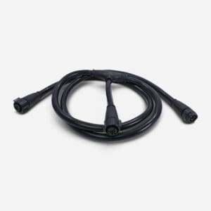 Black connector cable with three ends.