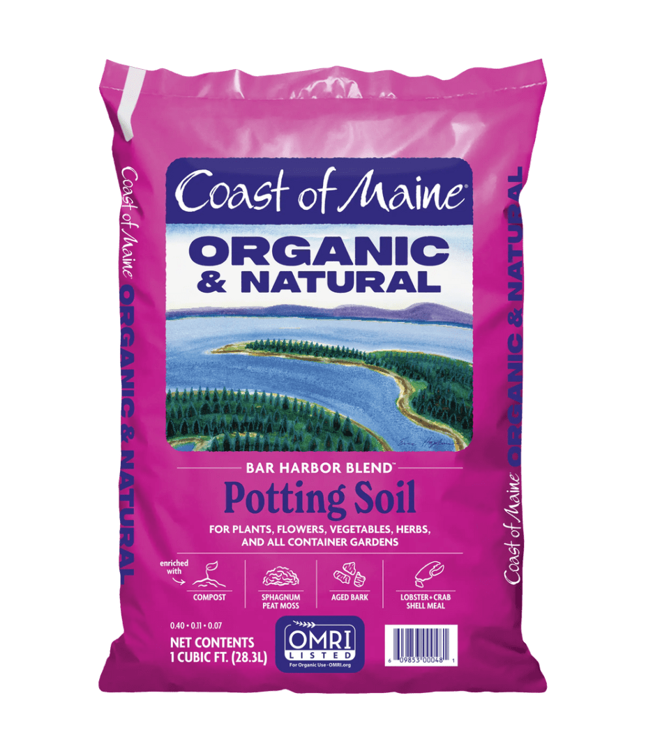 Organic potting soil bag from Coast of Maine.