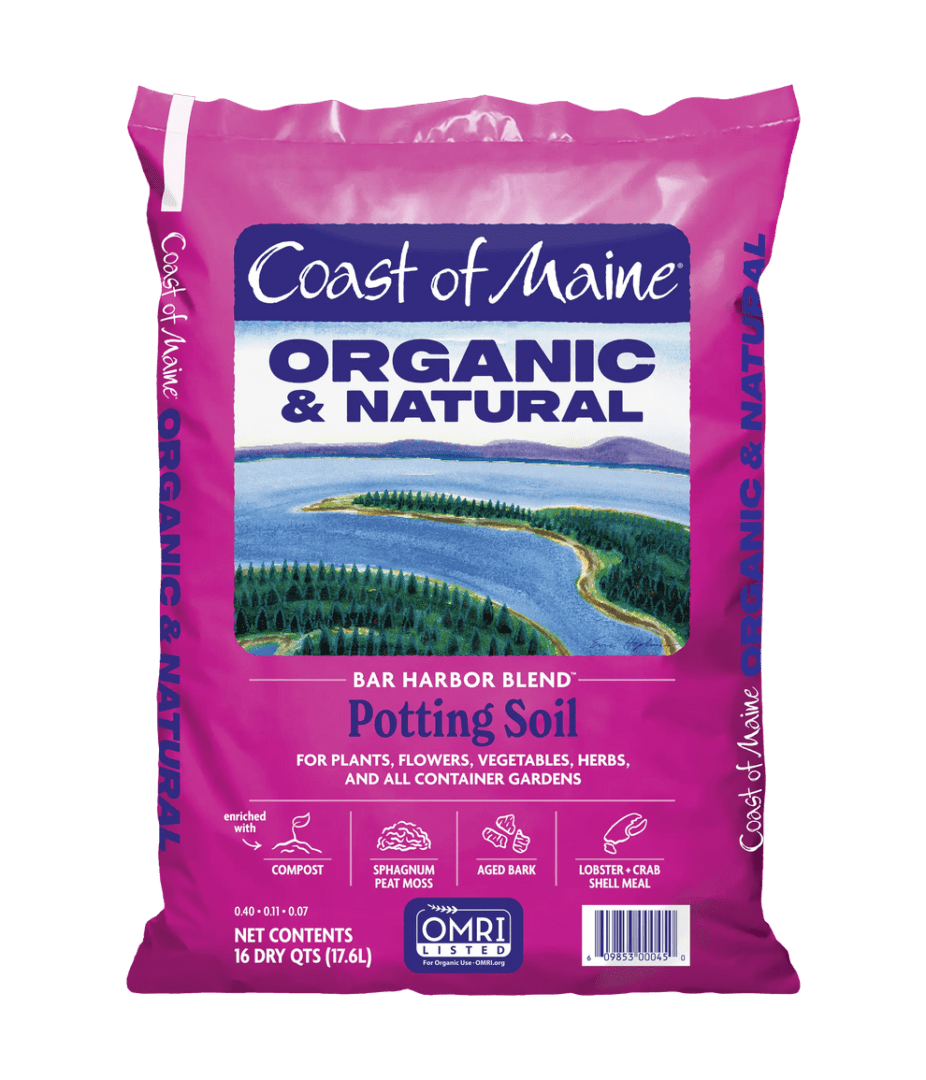 Organic potting soil from Coast of Maine.