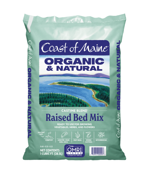 Coast of Maine organic raised bed mix package.