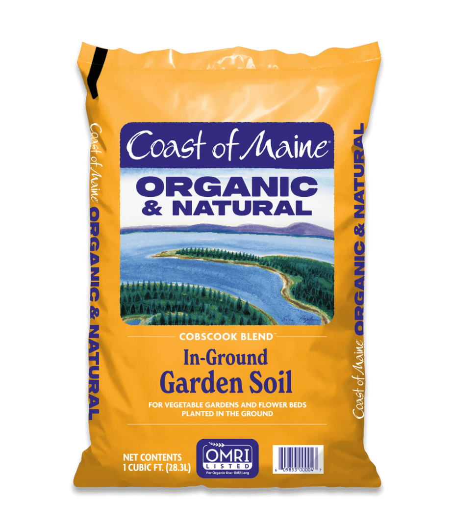 Organic garden soil bag by Coast of Maine.