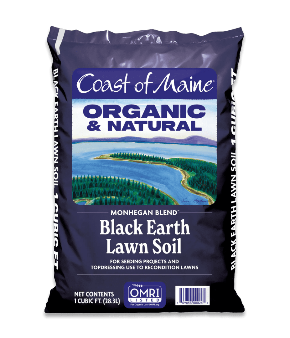 Black Earth Lawn Soil bag from Coast of Maine.